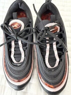 Nike Womens Air Max 97 Running Casual Shoes Sneakers Rose Black Size 6